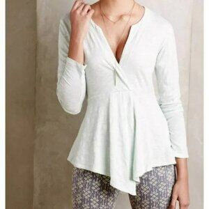 Anthropologie Left of Center Signy Tunic in Aqua - Size Small